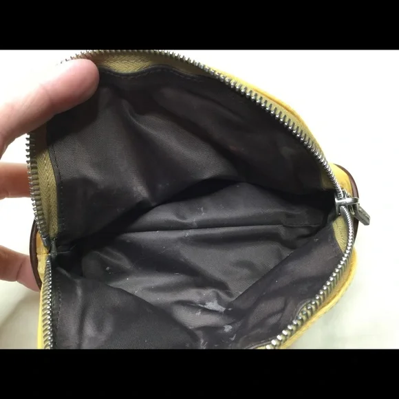 Dooney & Bourke Yellow Nylon Cosmetic Case - Picture 6 of 10